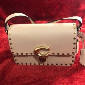 Coach studded leather handbag